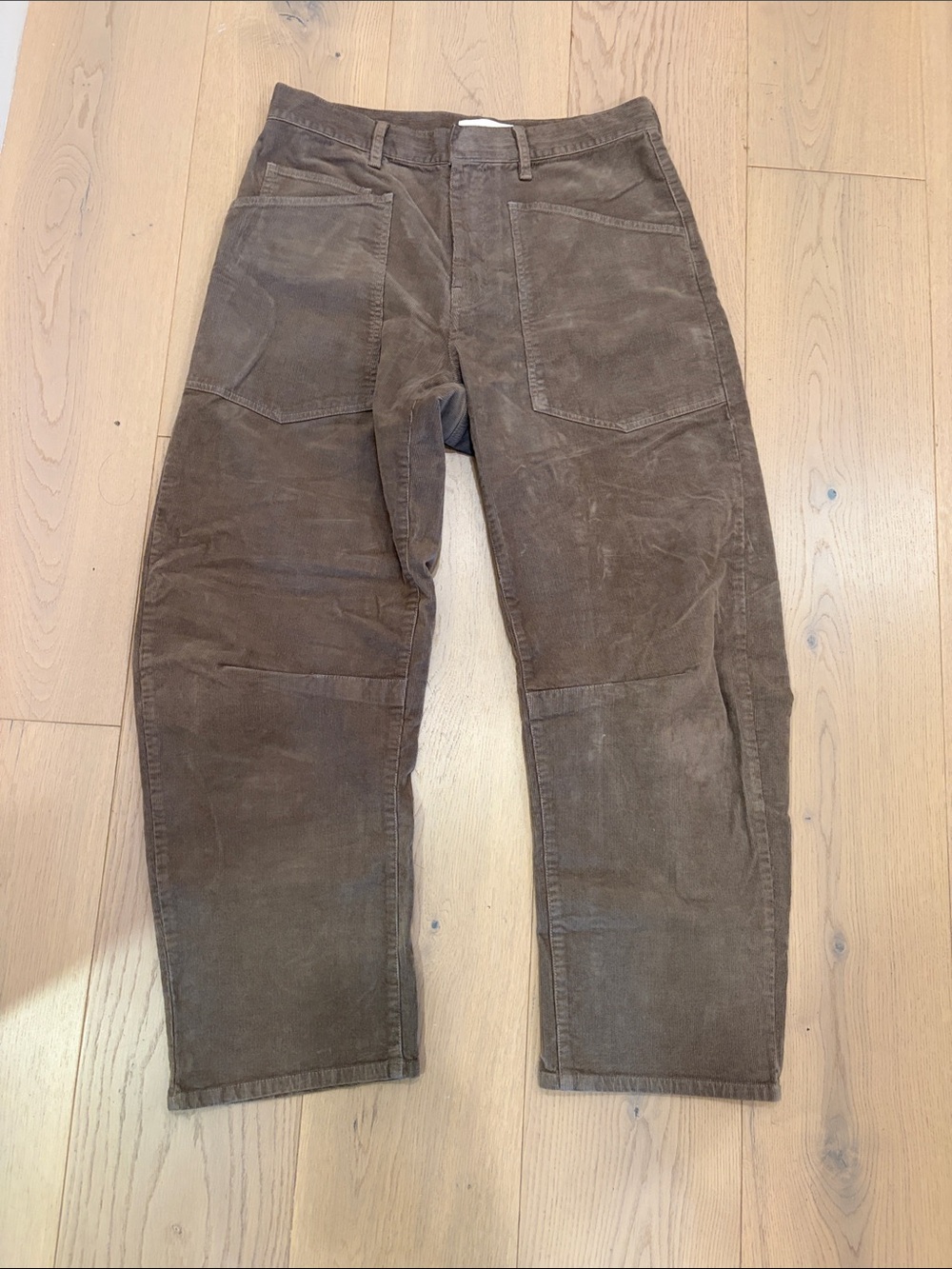 Nili Lotan Brown Corduroy Utility Ankle Pants